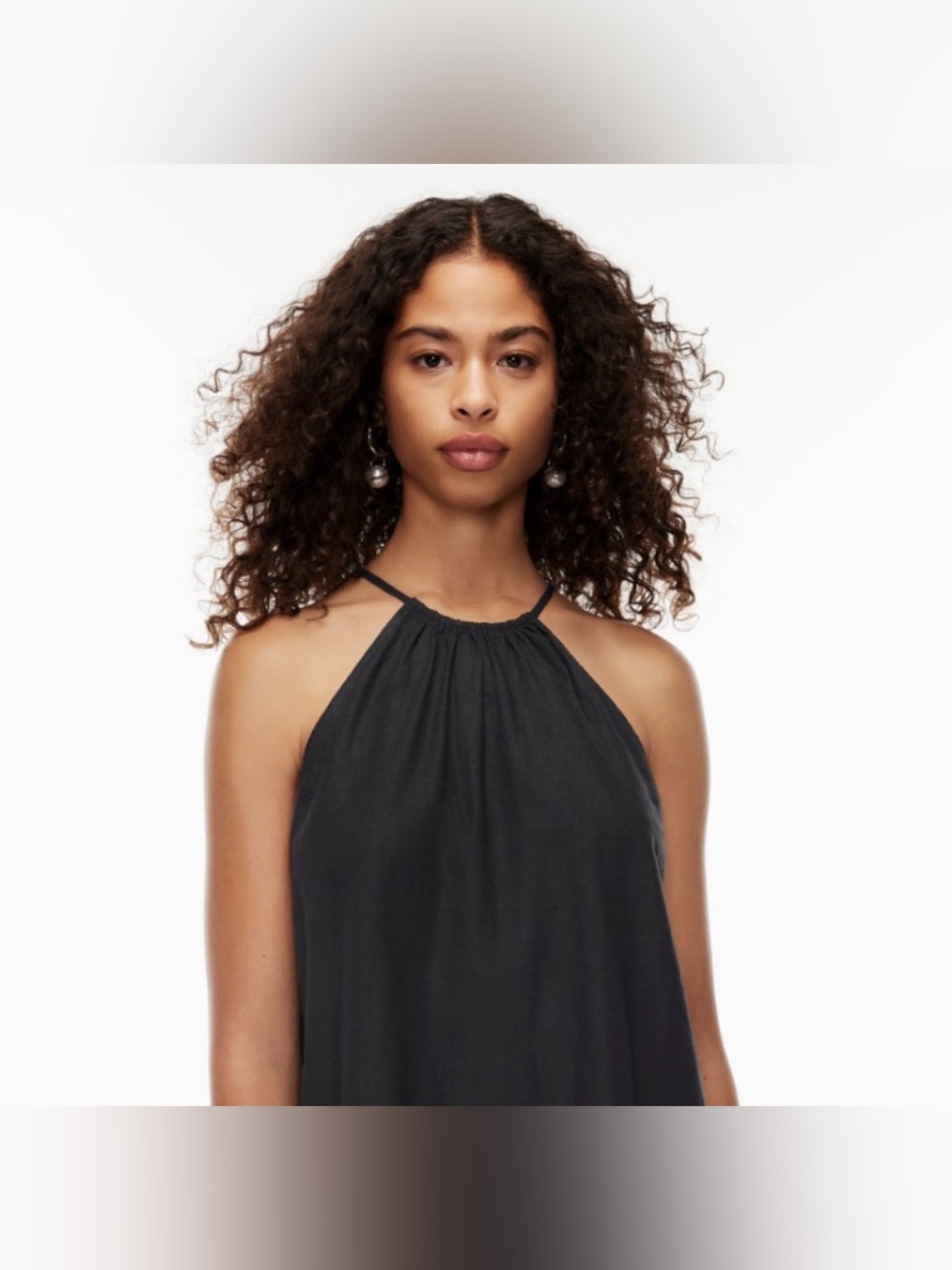 Loft Ann Taylor Black Sleeveless Halter Top